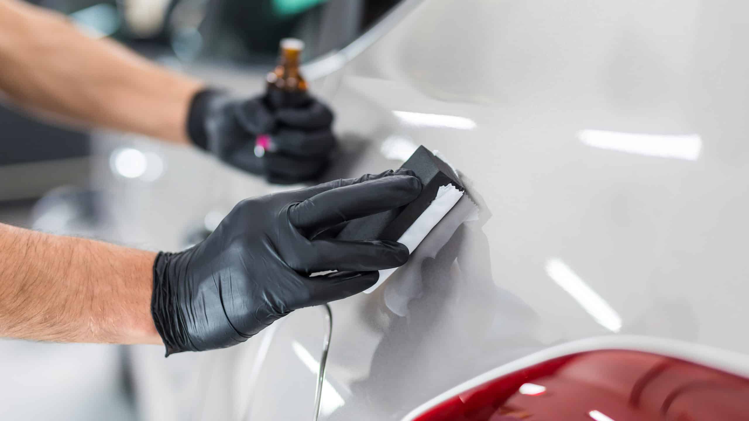 Ceramic coating application — protecting paint with precision